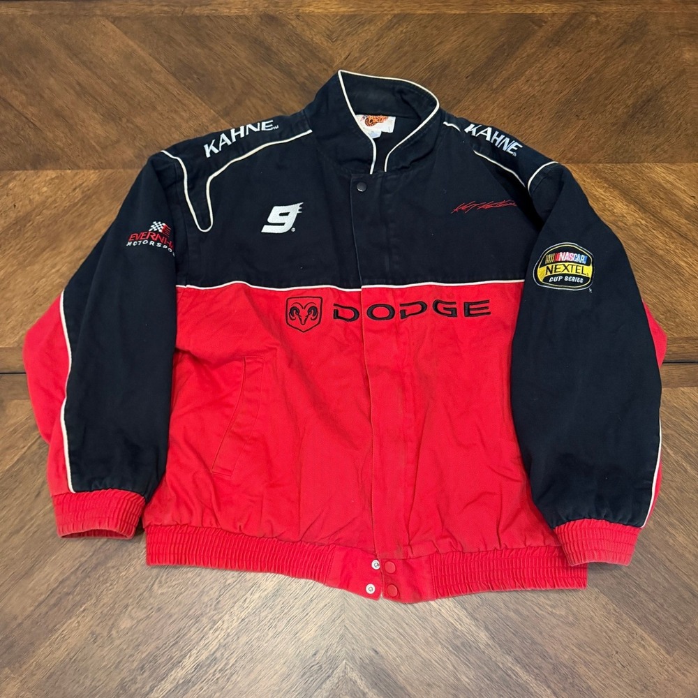 Winners Circle Kasey Kahne NASCAR Dodge Racing Jacket Red Black Mens XL 9